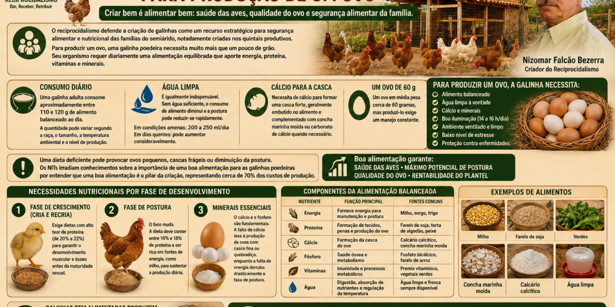 Galinhas – Necessidades Nutricionais para Produção de um ovo