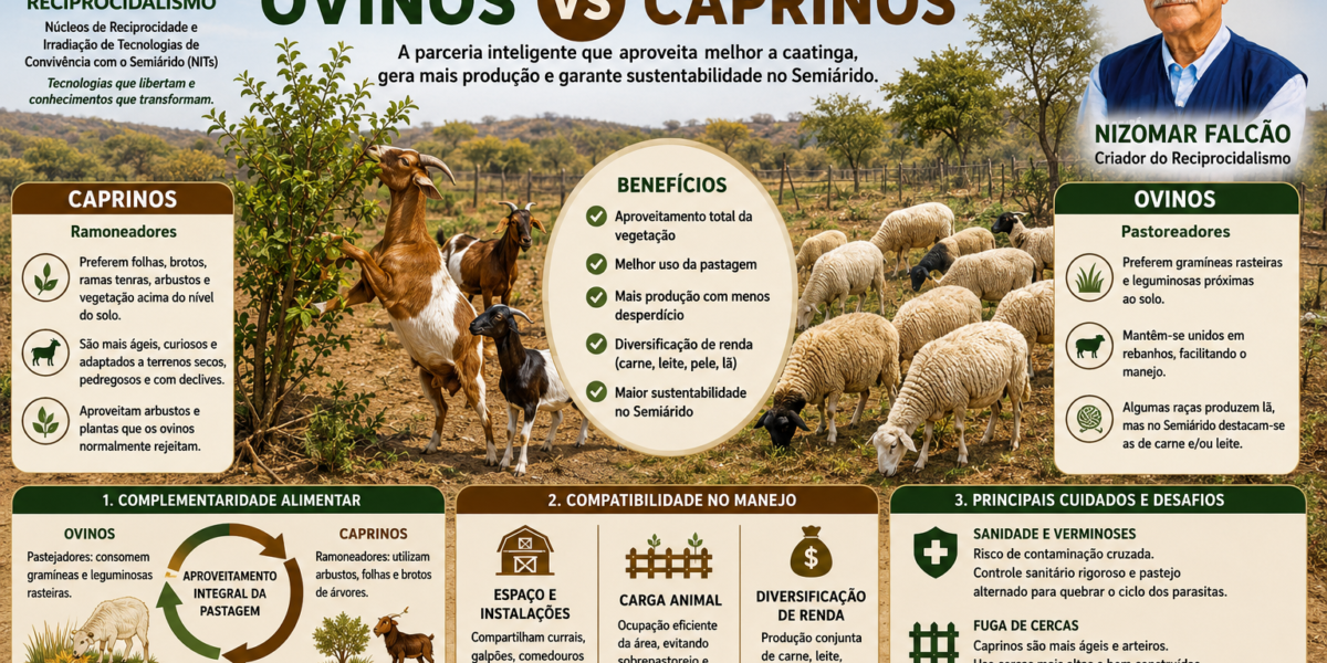Consórcio Pecuário – Ovinos vs Caprinos