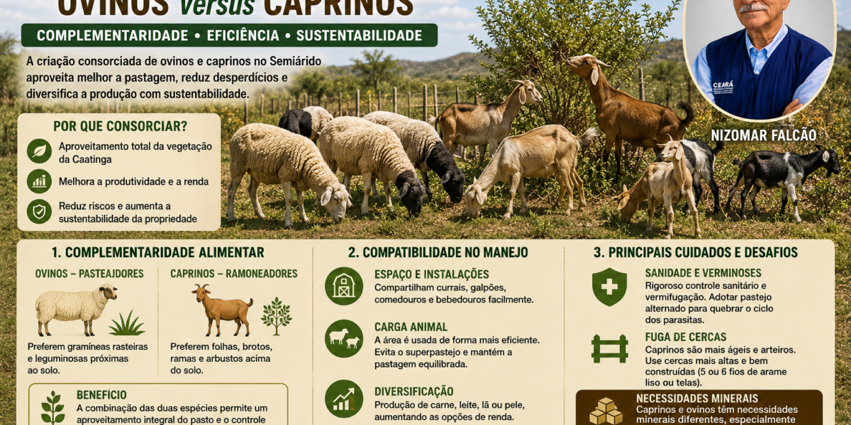Consórcio Pecuário – Ovinos versus Caprinos