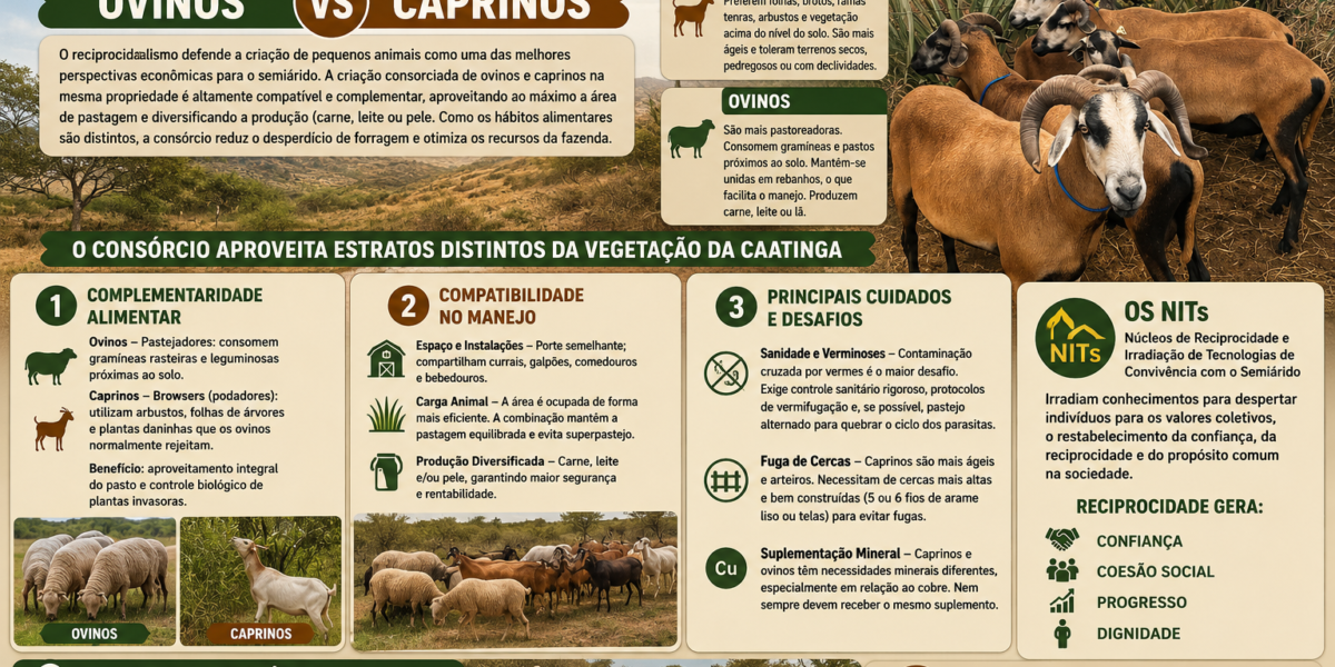 Consórcio Pecuário – Ovinos vs Caprinos
