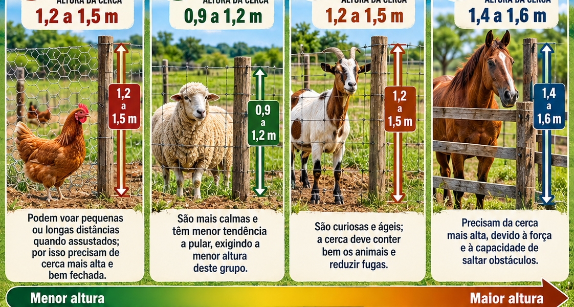 Animais – Altura das Cercas