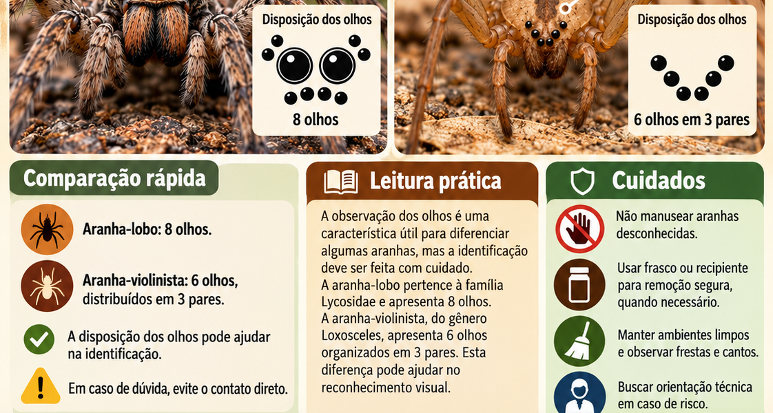 Aranhas – Diferenciação Pelos Olhos