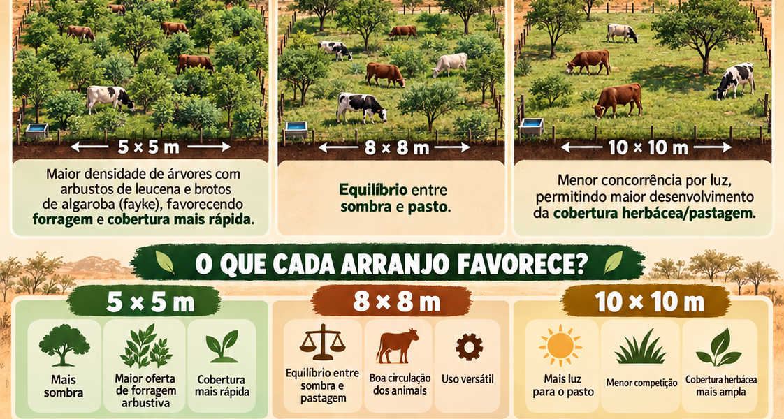 Árvores – Distribuição no Sistema Silvipastoril