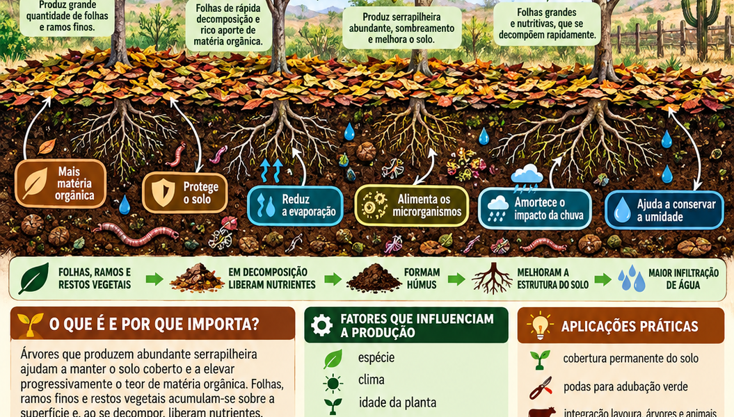 Árvores – Produção de Serrapilheira