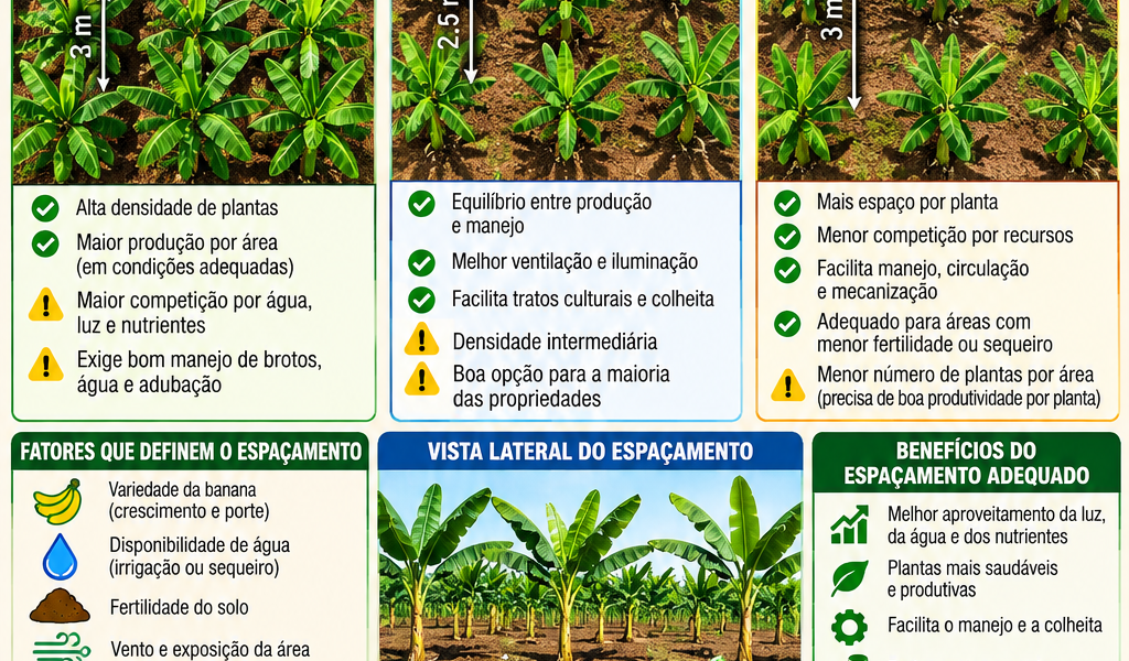 Bananeira – Espaçamento Adequado