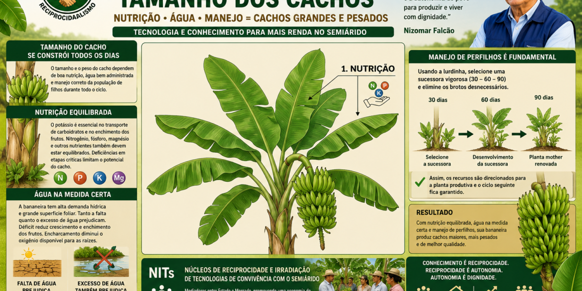 Bananeira – Tamanho dos Cachos