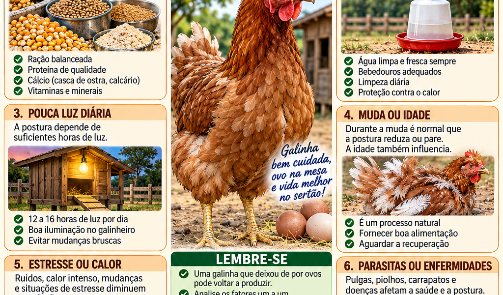Galinhas – Quando a Postura Diminui, O que Verificar?