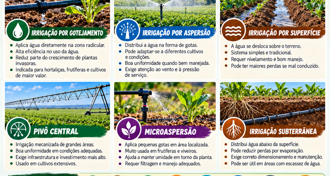 Irrigação – Tipos de Sistemas