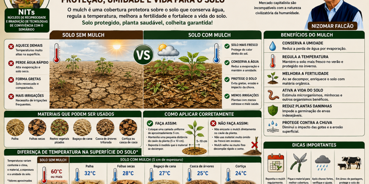Mulch – Proteção, Umidade e Vida para o Solo