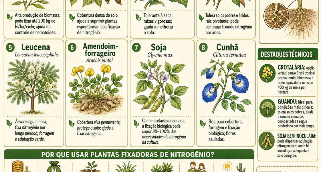 Plantas Fixadoras de Nitrogênio
