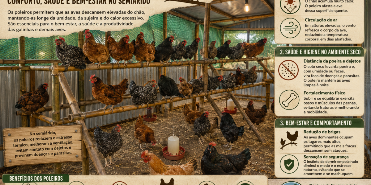 Poleiros de Aves – Conforto, Saúde e Bem-Estar no Semiárido