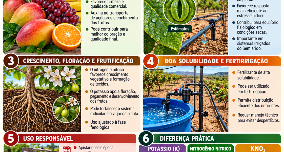 Solos – Benefícios do Nitrato de Potássio em Frutíferas